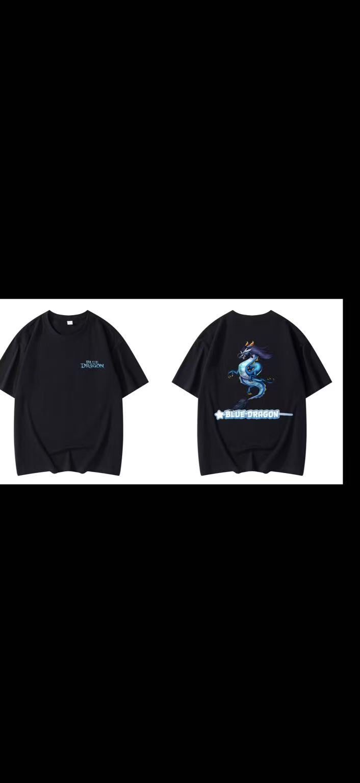 Blue Dragon Graphic Tee — Black view 3