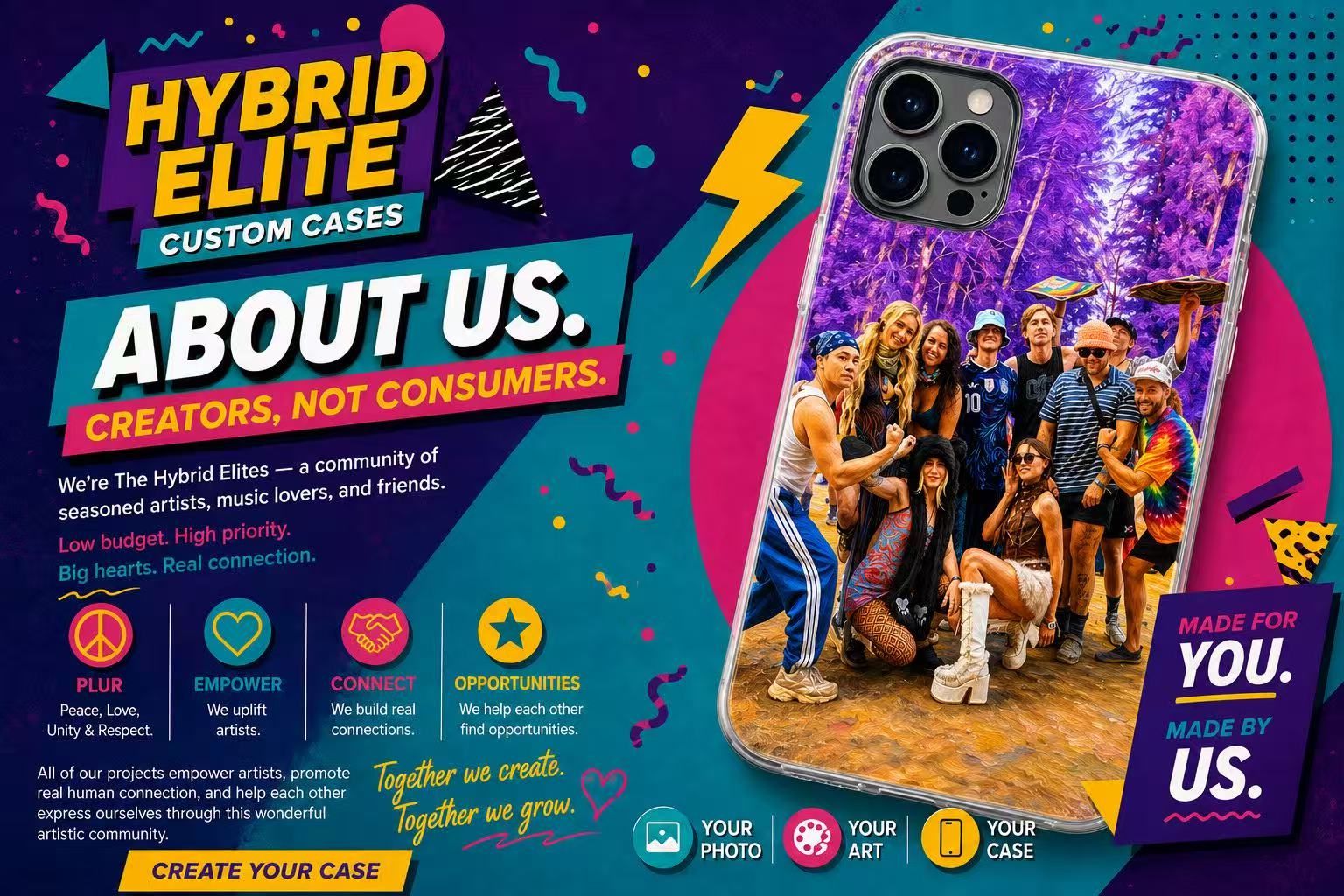 The Hybrid Elites community at a festival